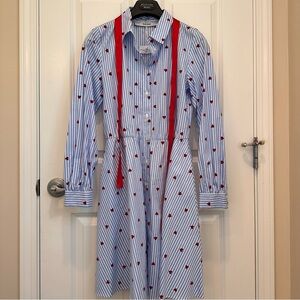 Intrend by Max Mara Poplin Heart Shirt Dress Size: Medium US4/6 Spring/Summer